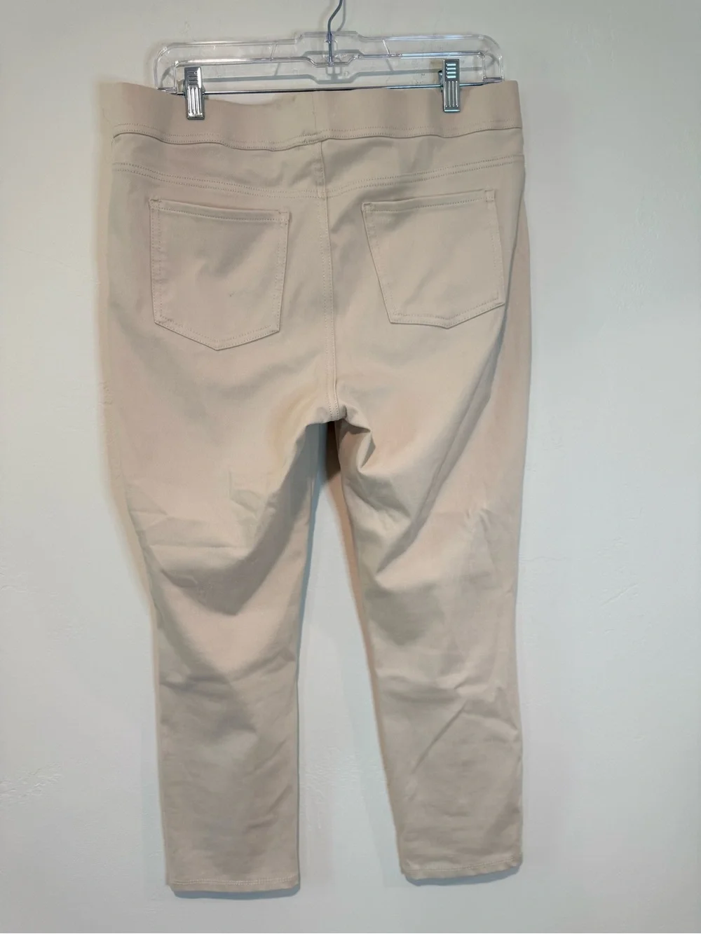 Time and Tru Pull On Beige Ankle Pants XL 16-18 Stretch Career Casual